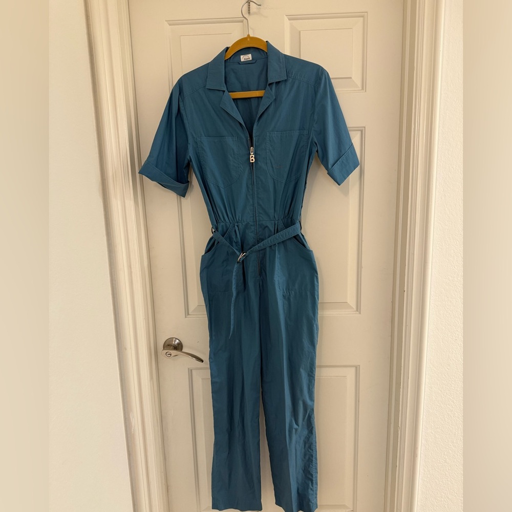 Bogner Blue jumpsuit Boiler zip tie style cotton chore workwear Made in Germany